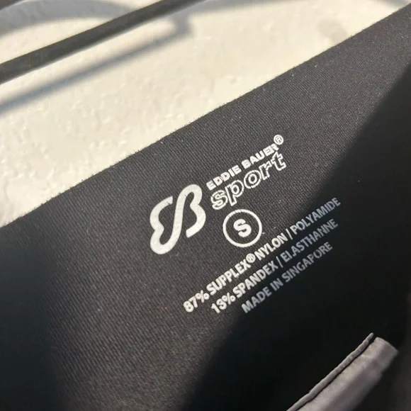 Eddie Bauer Sport 🌝 Black Wide-Leg with Split Cropped Leggings 🌚 - Picture 3 of 6